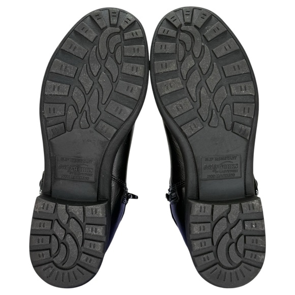 Easy Works by Easy Street Kourt Black Faux Leather Womens Ankle Boots Size 8M - Picture 9 of 13